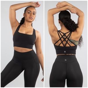 BuffBunny Onyx Revolution Strappy Sports Bra
